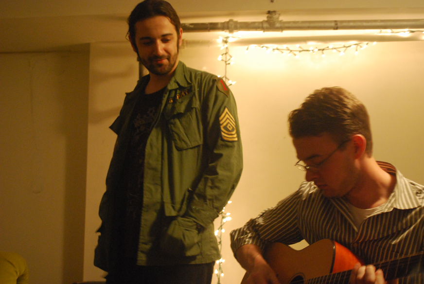 Amadeo and Charlie Blanchard during Walking With The Devil sessions